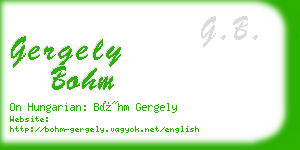 gergely bohm business card